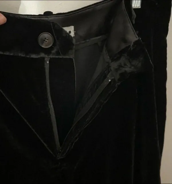 velvet pants black Size Medium 2731/305 - Image 7
