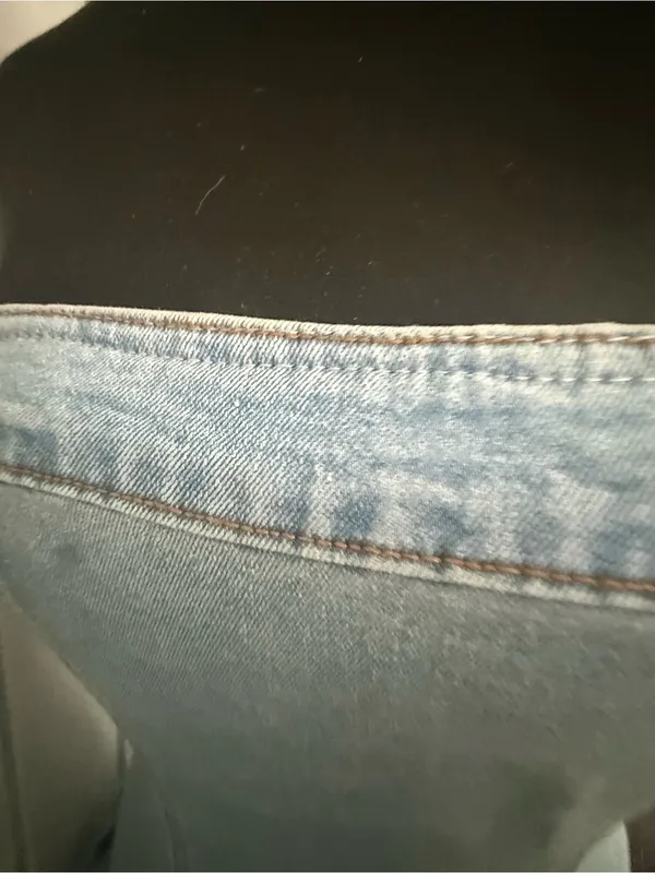 Strapless Light Blue Denim Mini Dress - Women Jeans - Image 5