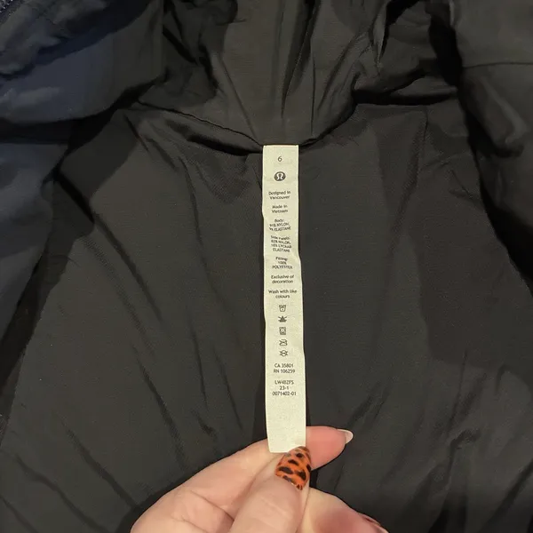 Lululemon Push Your Pace Jacket Size 6 Black Hiking -LW4BZFS BLK EUC - Image 16
