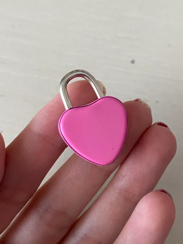 Dolls Kill pink heart locket necklace pendant - Image 3