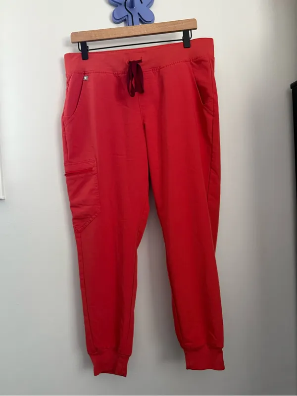 Figs Large Petite Zamora Joggers Orange Red Dentist Doctor Nurse Fall - Image 2
