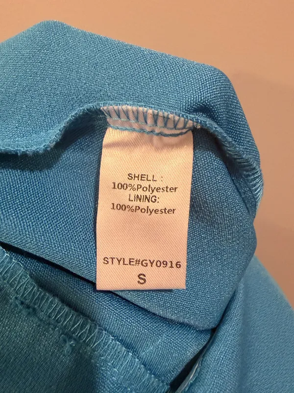 DO+BE Asymmetrical Ruffle Detail Strapless Romper Blue - Image 5