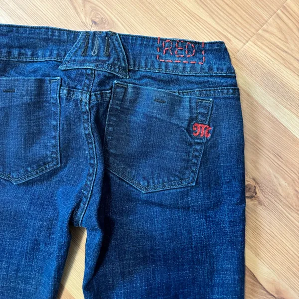 Y2K Miss Me Red Label Drew Low Rise Boot Cut Jeans - Image 3