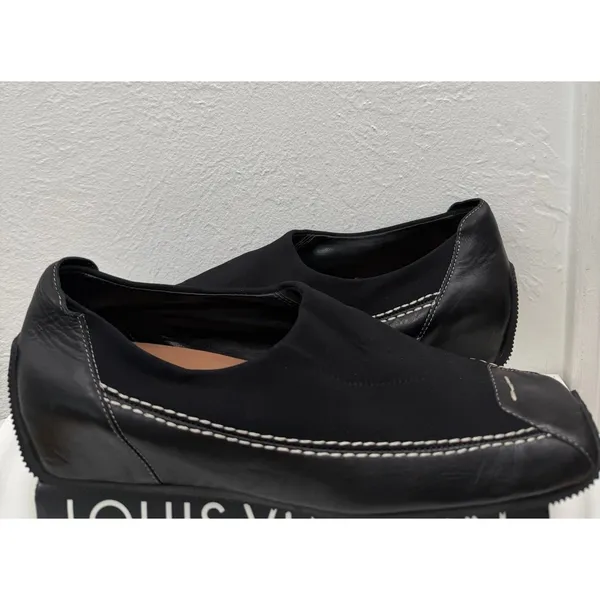 Circa Joan & David Black Square Toe Slip On Loafers Women's - Image 2