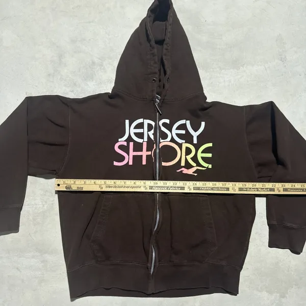 Hollister VTG Full Zip Hoodie Y2K Long Sleeves Women's SZ Small Jersey Shore Logo - Image 4