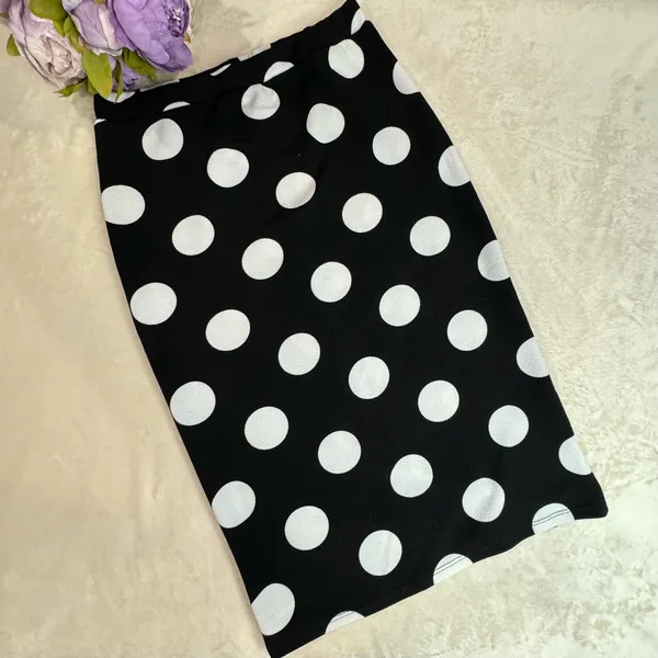 Moa Moa Black and White Polka Dot Skirt - Image 4