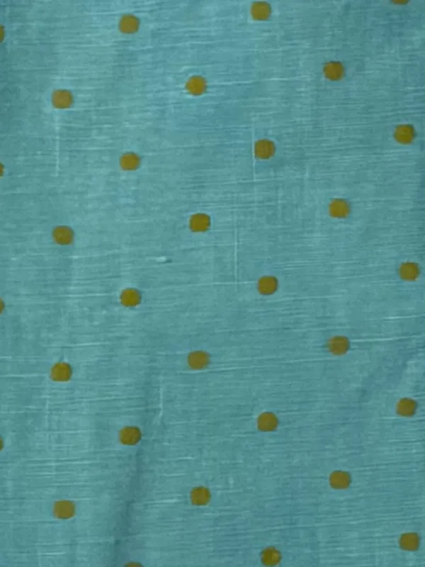 Flax 100% linen polka dot square neck button front blouse size large - Image 6
