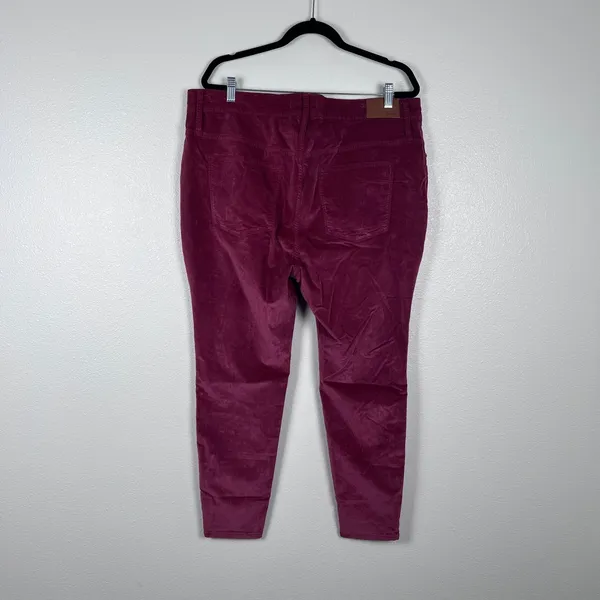 Madewell Women' 10" High Rise Skinny Jeans Velvet Red Sz 35P - Image 8