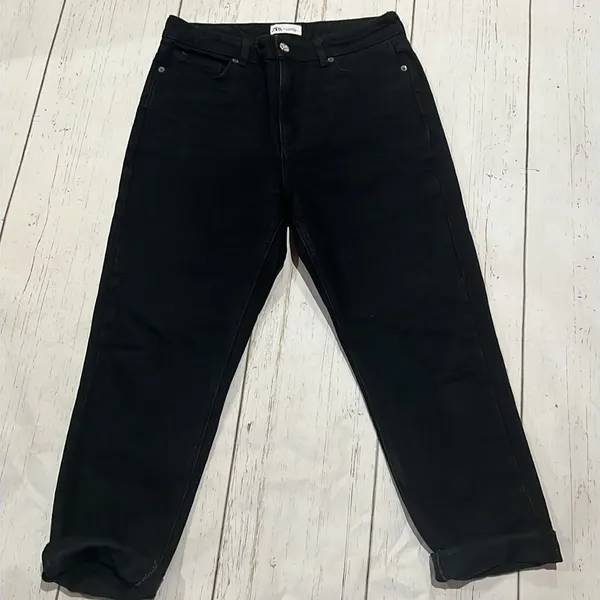 Zara black womens denim jeans - Image 3