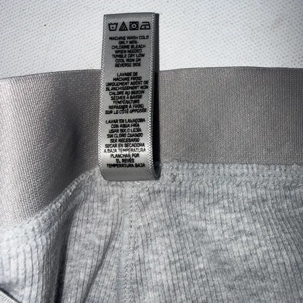 SKIMS Stretchy Cotton Light Heather Grey Straight Lounge Pajama Pants Size Small - Image 6
