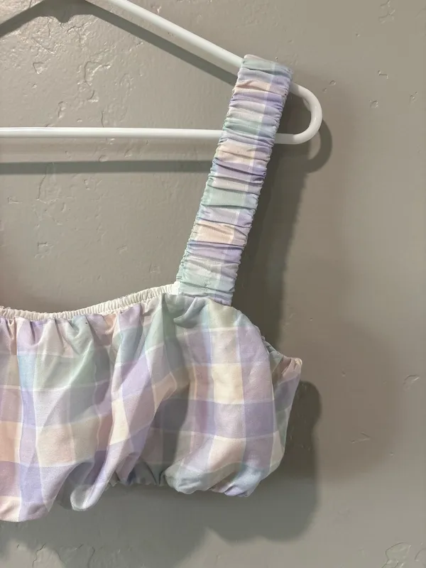 Storia Pastel Purple/Green/Yellow Crop Top - Image 3