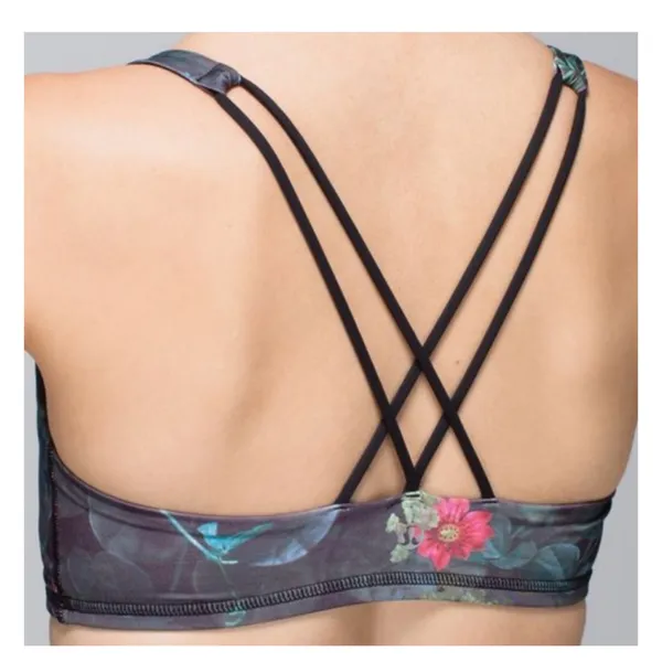 Lululemon Free To Be Bra Curious Jungle Multi Black Size 4 Activewear - Image 2