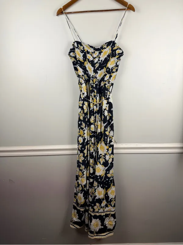 Free people Little Of Your Love Jumpsuit in dark grey floral size medium - Image 3