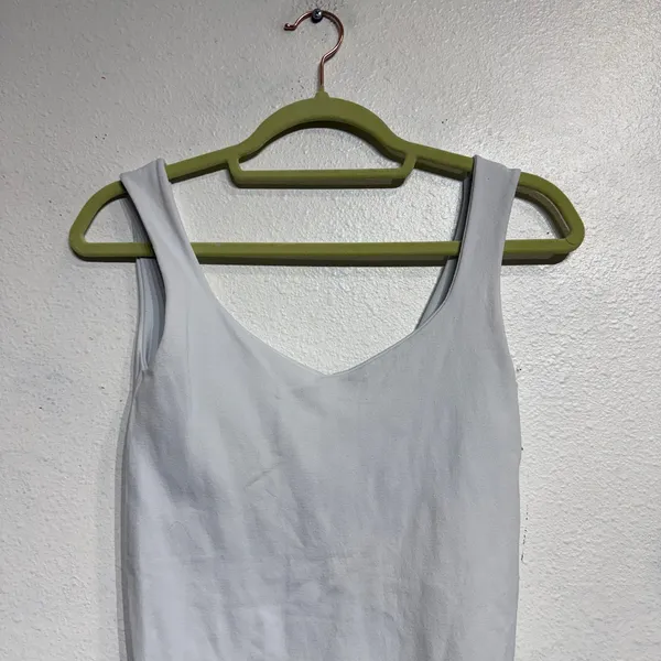Free People Intimately White Scoop Neck Bodysuit Sz M - Image 3