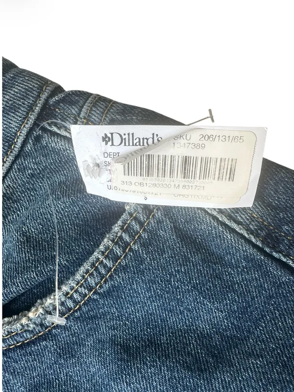 Free People "Harvey" Distressed Denim Mini Skirt - Image 3