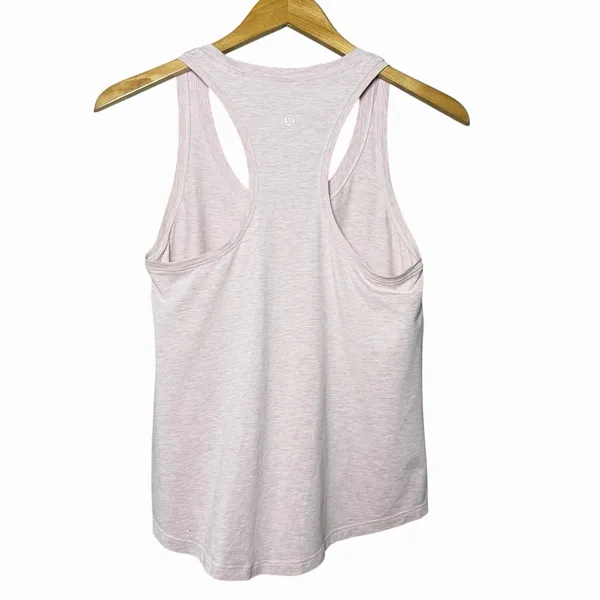 Lululemon Love Tank Women's Heathered‎ Pink Size 6 Pima Cotton Athleisure Yoga - Image 2