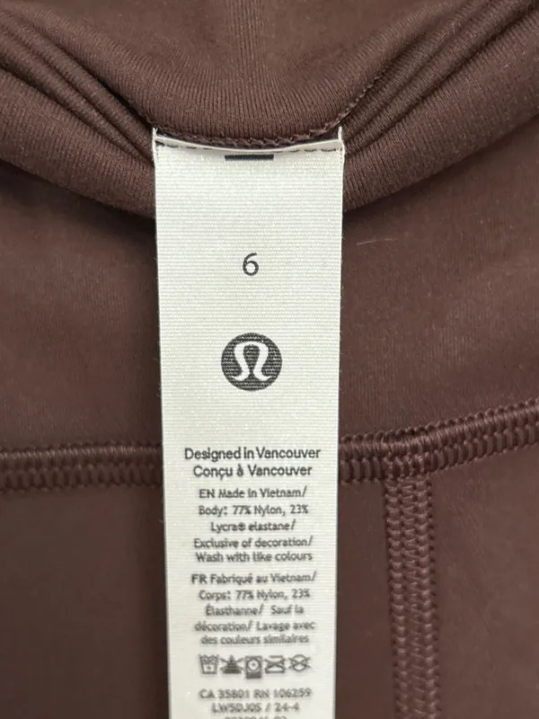 NWT Lululemon Wunder Train HR. Tight/leggings Espresso Size 6 28" Authentic - Image 4