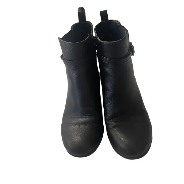 Andiamo Women's Size 9.5‎ Aniles Faux Leather Ankle Moto Black Booties Boots - Image 3