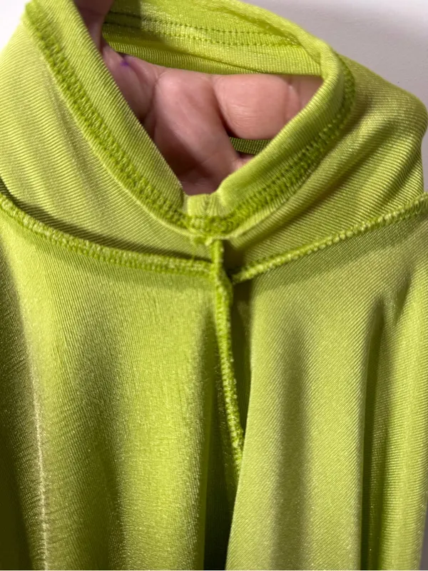 Lulu's Lime Green Twist-Knot Cowl Crop Top - Image 4