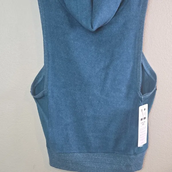 ALO Yoga Teal Sleeveless Cowl Neck Sweater Size L - Image 4
