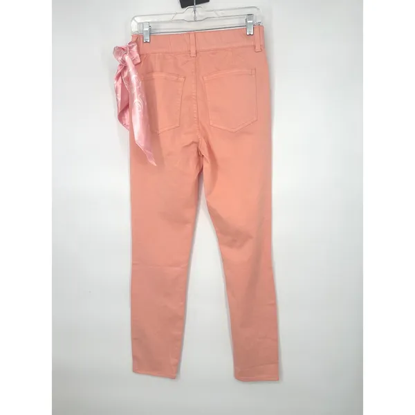 Juicy Couture Pants Women 27 Wild Peach Cali Garment Dye Scarf Belt Skinny Y2K - Image 3