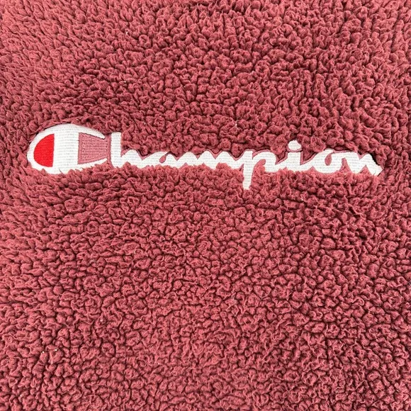 Champion authentic‎ athletic wear size XL hoodie sweatshirt sherpa purple - Image 3