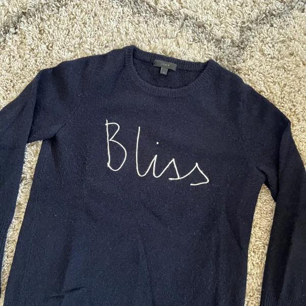 GUC J. CREW Bliss Wool Blend Navy Sweater - Image 4
