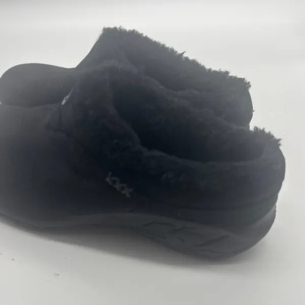 Merrell Encore Ice Black Suede Faux Fur Lined Clogs Mules Shoes Womens - Image 10