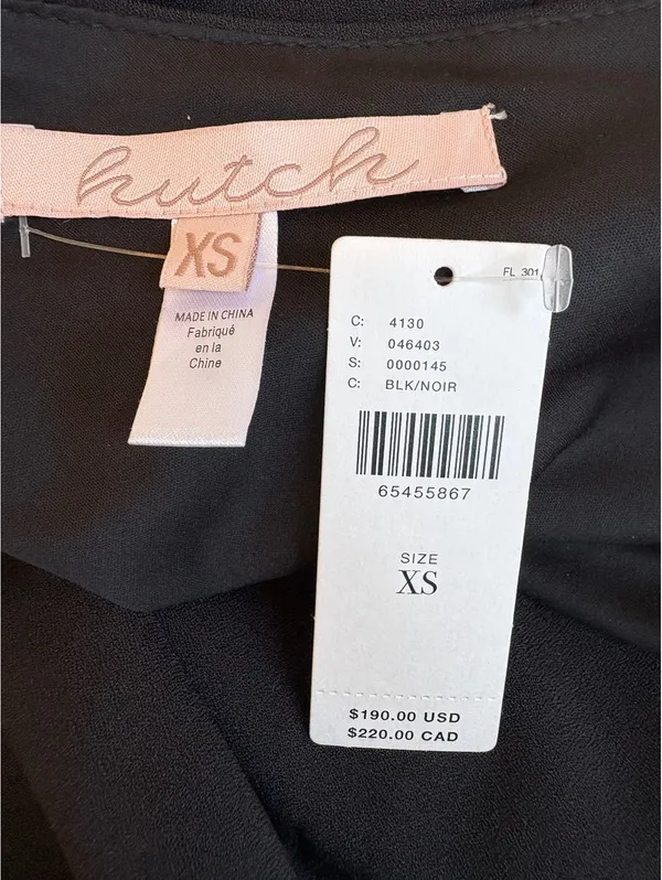HUTCH One-Shoulder Black Fringe Midi Dress Size XS by Anthropologie - Image 5