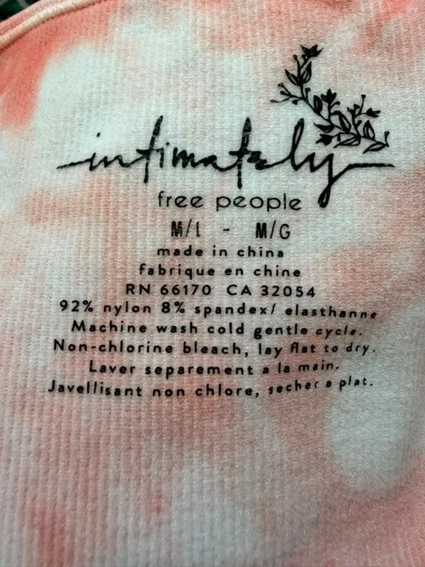 Intimately Free People Seamless Tie-Dye V-Neck Crop Camisole Tank Top - Image 2