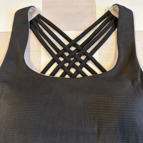 lululemon free to be wild built in bra tank top dark wren green 4 - Image 4