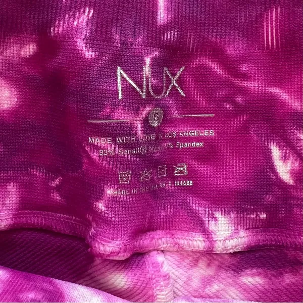 NUX Magenta Tie Dye High Waisted Leggings Size Small - Image 2