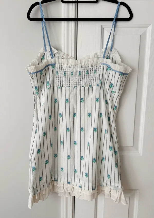 Anthropologie Maeve Sleeveless Ruffle-Hem Mini Dress, Size L - Image 10