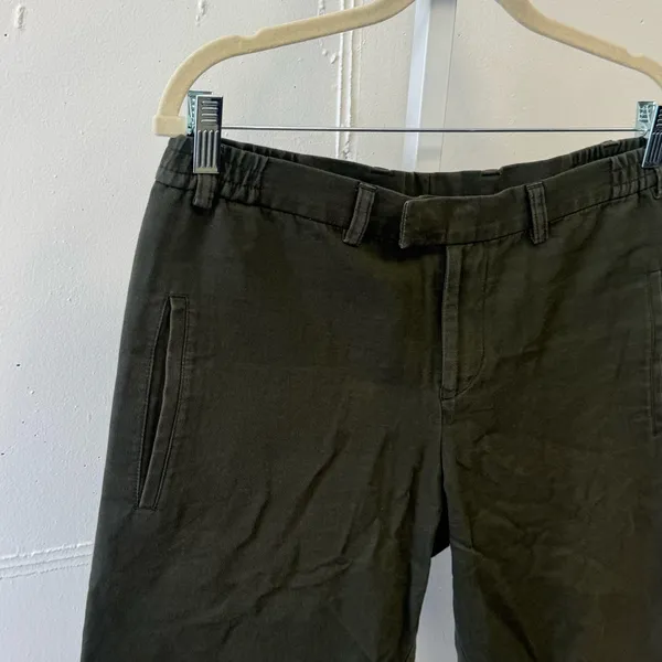 Stephan Schneider Women's Linen Blend European Dark Green Capris Pants Sz‎ 4 - Image 5