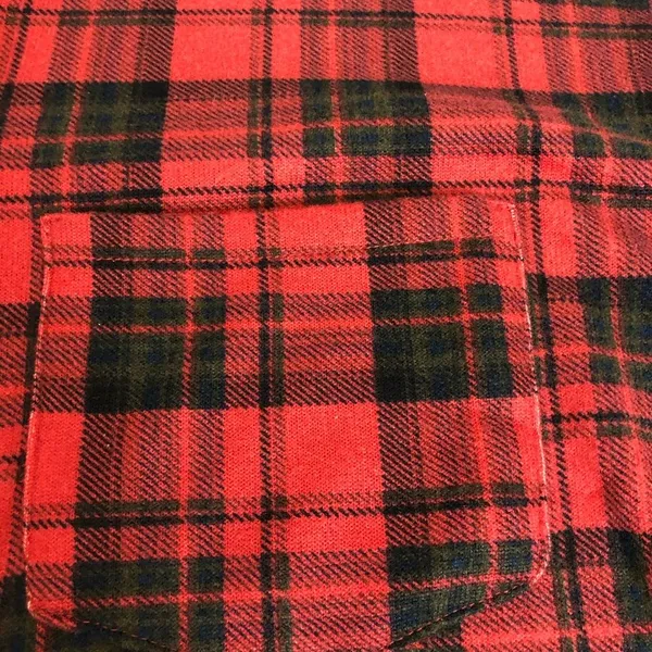 Eden & Olivia Red/Black flannel button down long sleeve top size medium grunge - Image 6