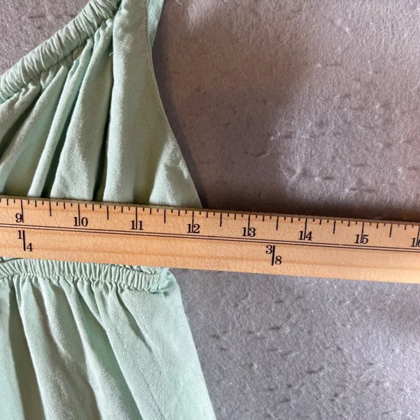 983 |Princess Polly Ruffle Hem Cottagecore Babydoll Cami Top Sage Green Womens 2 - Image 3
