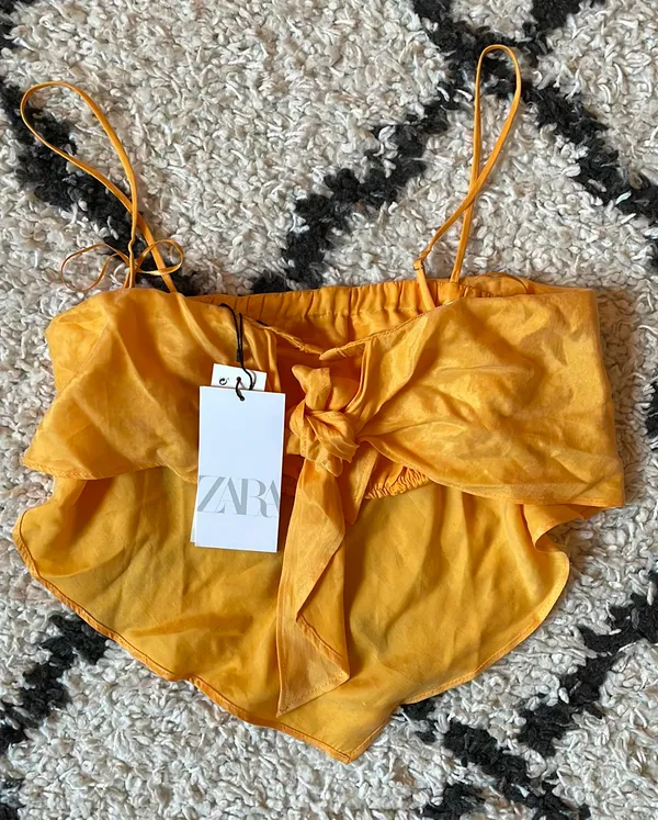 ZARA NWT Satin Effect Crop Top - Image 5