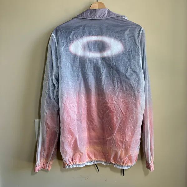 Oakley custom fit multicolor button front rain jacket women's size M windbreaker - Image 8