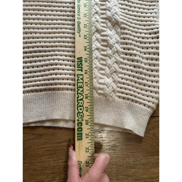 Current Air Anthropologie Women Size Medium Knit Sweater Ribbed Long Sleeve City - Image 4