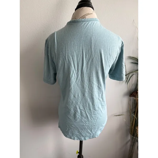 Lululemon Womens Heathered Light Blue Short Sleeve Athletic T-Shirt Slim‎ Fit - Image 3