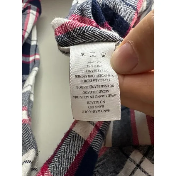 Rails Hunter Plaid Flannel Button Up Shirt Size M Red‎ Navy Patriot/Cranberry - Image 9
