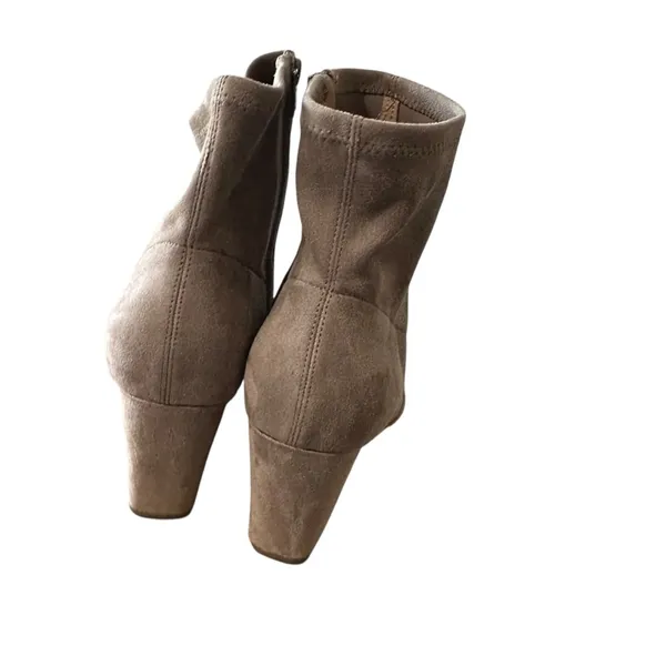 Amazon Essentials Tan Ankle Booties with Block Heel Size 11.5 - Image 4