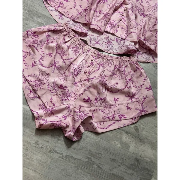 Free People Intimately Beauty Sleep Rose Pink Lounge Set S A4-0011 - Image 6