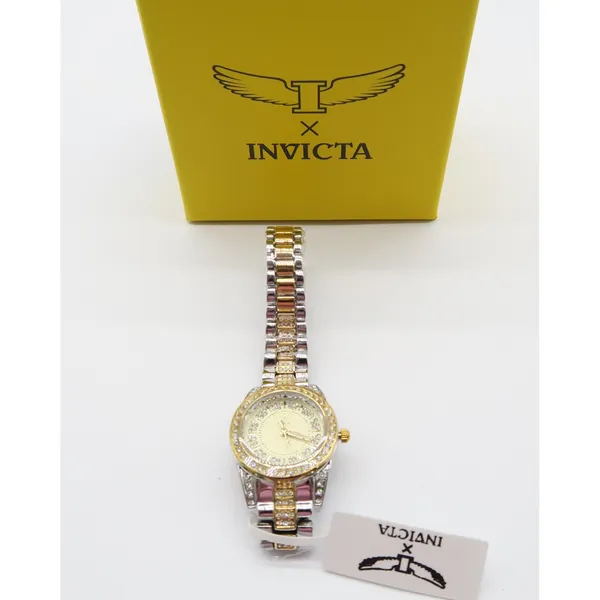 Invicta Wildflower Women's 32mm Two Tone Silver Gold Crystal Accented New In box - Image 10