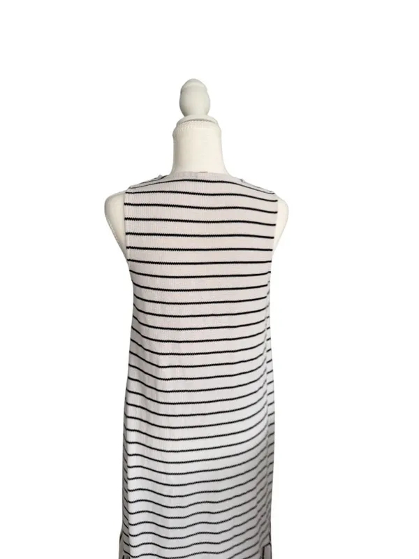 MARFINNO White Black Maxi Dress Size Medium - Image 5