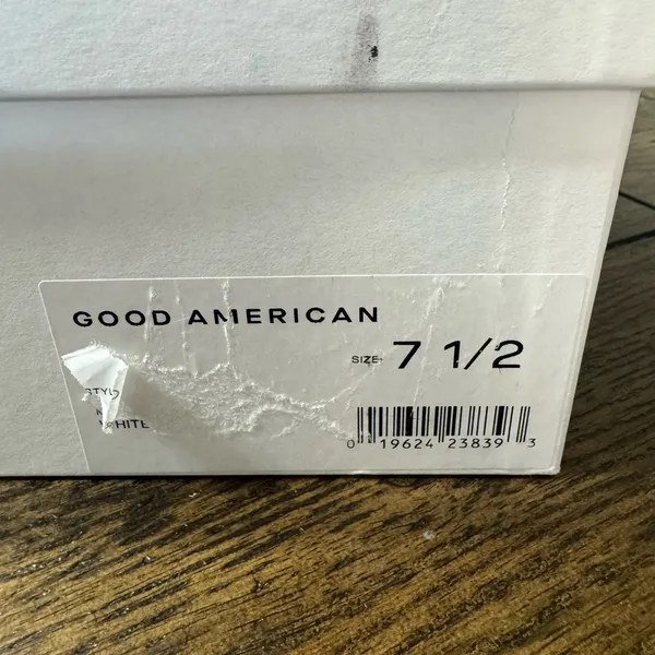 Good American white clear block heels - Image 8