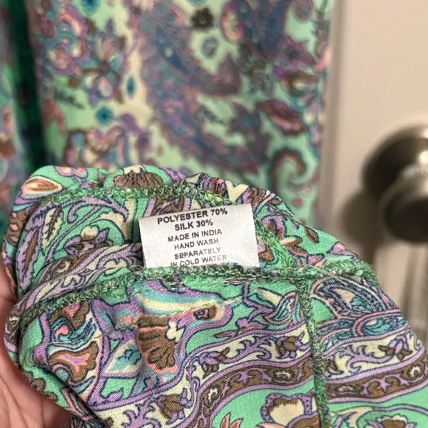 💖 Bella Boheme Green Paisley Enya Maxi Tiered Ruffle Dress Boho Goddess Coastal - Image 7