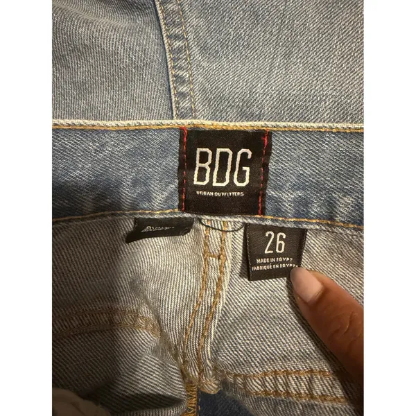 BDG Urban Outfitters Skater Baggy Jeans Light Wash Distressed Wide Leg 26 Womens - Image 5