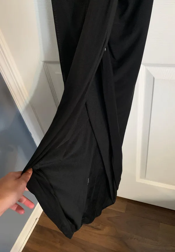 ASOS Rare London Black MIDI Dress With Slit - Image 8