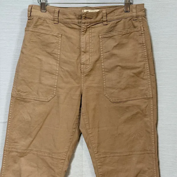 Madewell 90s Straight High Rise Patch Pocket Utility Pants Tan Khaki Size‎ 28 - Image 5